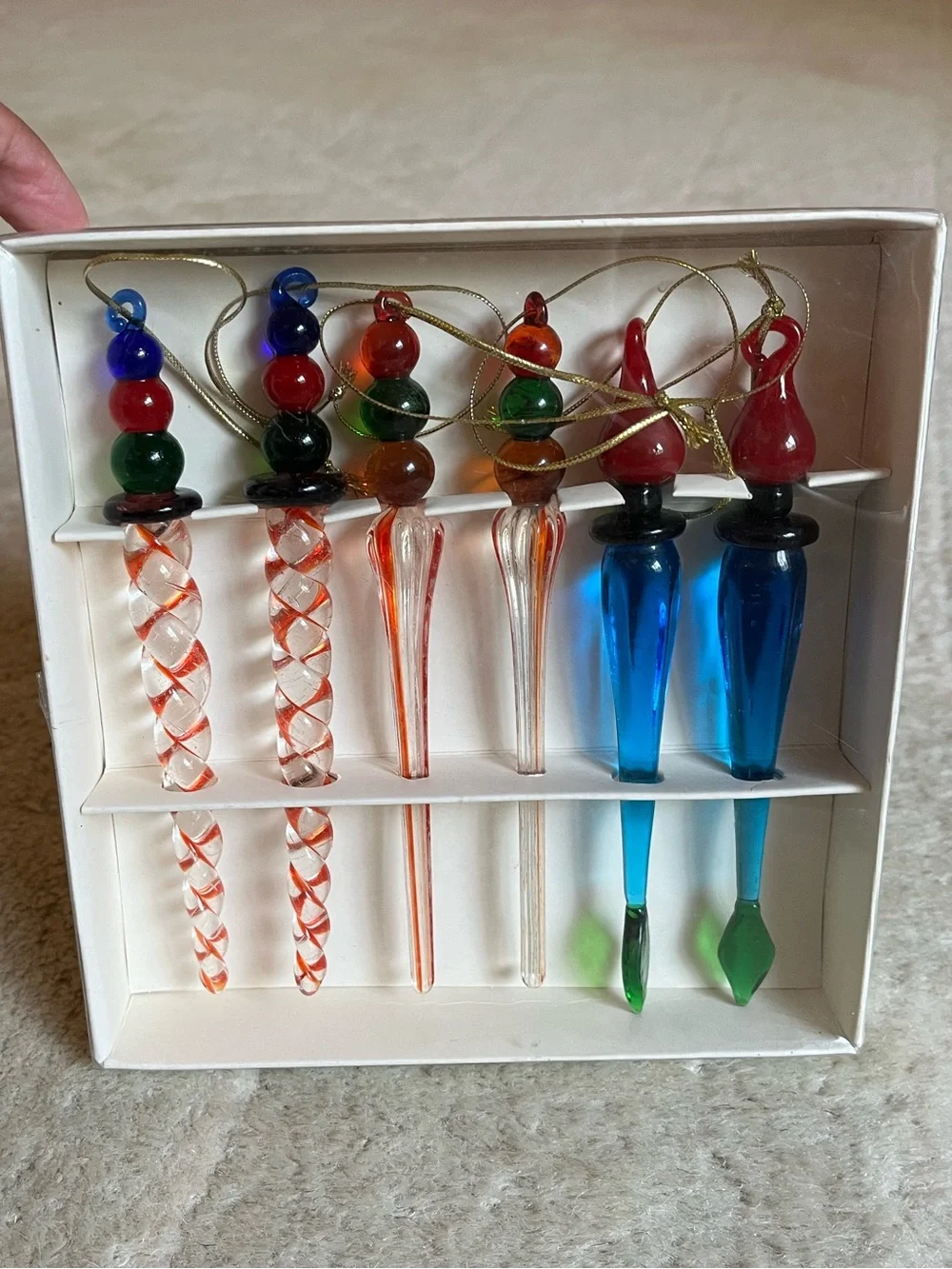Vintage Pier 1 Icicle Ornaments